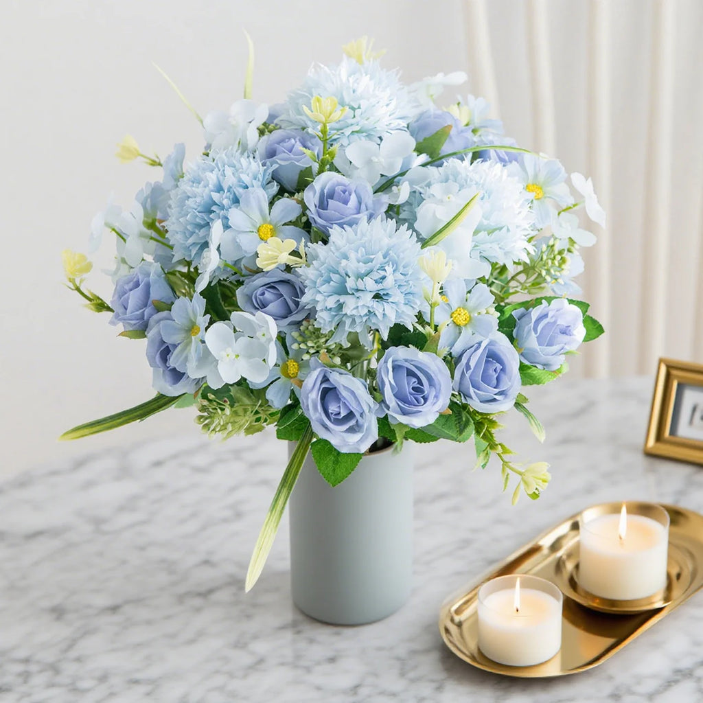Silk Rose Artificial Flower Bouquet for Wedding & Home Decor Artificial Flower Bouquet Babs