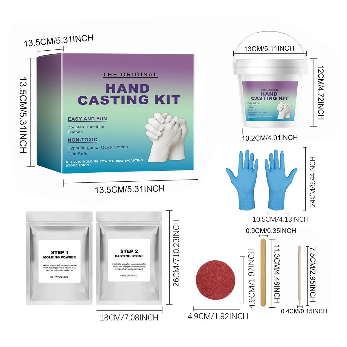 DIY Hand Casting Kit – Couples Keepsake Sculpture Mold Set Hand Casting Kit Babs