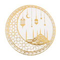 Eid Mubarak PVC Placemats – Ramadan Gold Moon Table Mats Festive Table Mats Babs 1pcs