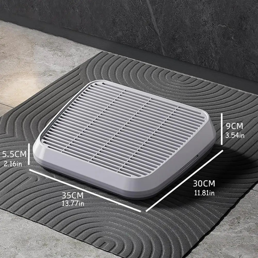 Cat Litter Catcher Ramp Box – Double Layer Paw Cleaning Tray Cat Litter Accessory Babs Light Gray