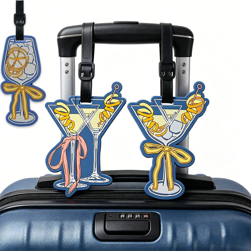 Cute Summer Beach Luggage Tags for Women & Men w/ Loop Luggage Tags Babs