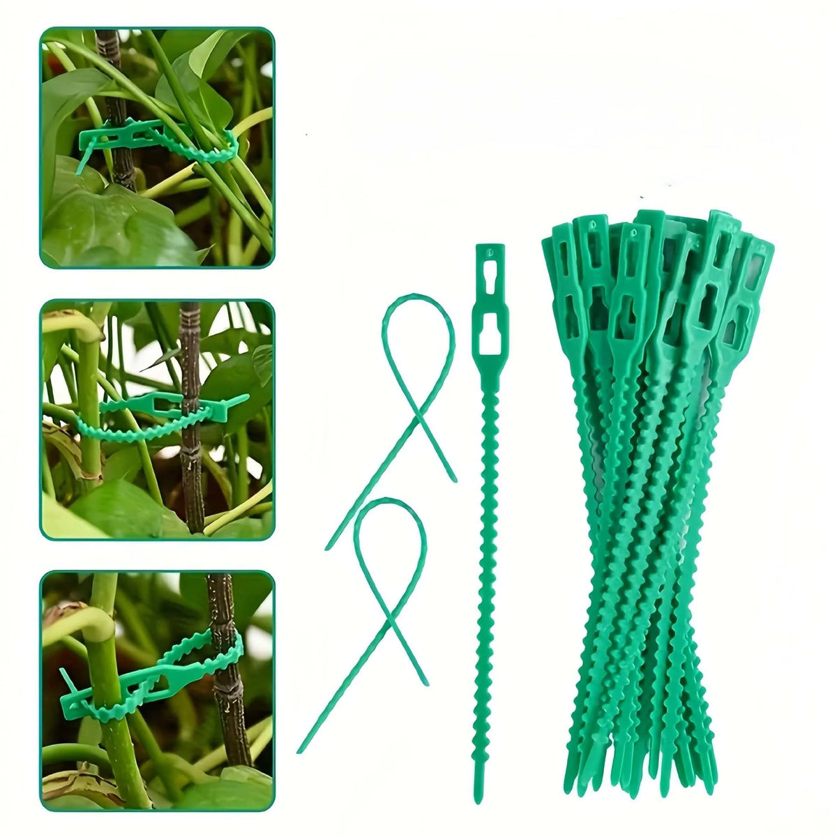100Pcs Adjustable Zipper Plant Ties – Flexible Garden Twist Ties Garden Plant Ties Babs