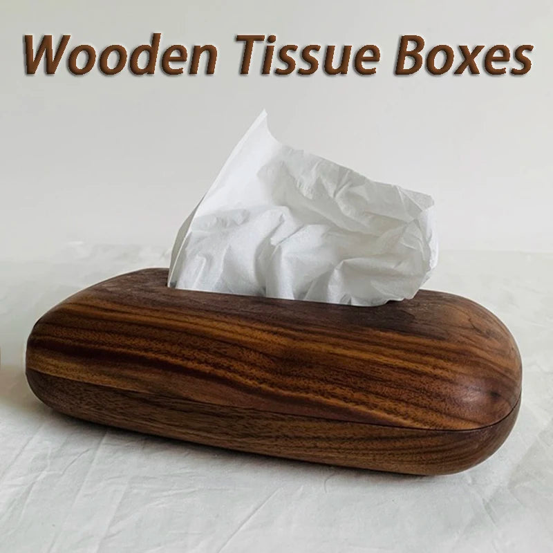 Luxury Walnut Wood Tissue Box – Modern Napkin Organizer Wood Tissue Box Babs