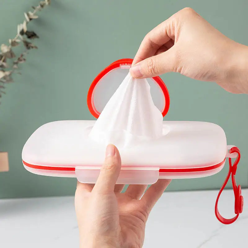 Portable Baby Wipe Dispenser – Refillable Travel Tissue Box Wipe Dispenser Case Babs