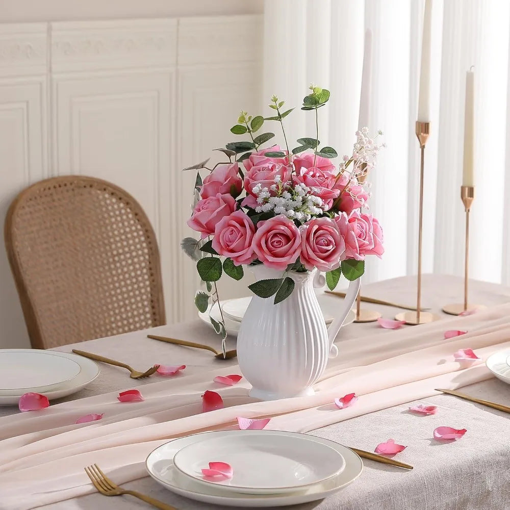 50cm Silk Artificial Rose Bouquet – Wedding & Home Decor Artificial Flower Bouquet Babs