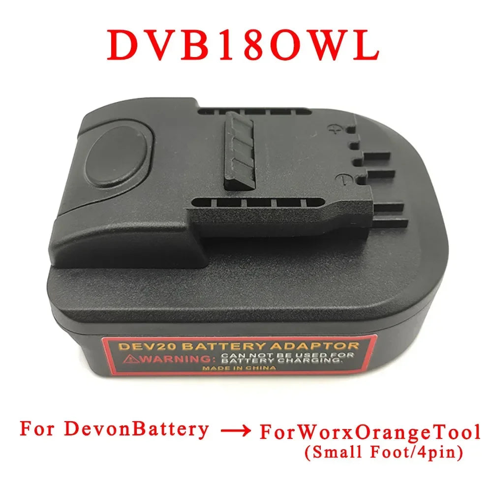 DVB18OWL Battery Adapter – Devon 20V to Worx 20V Tools Battery Converter Adapter Babs