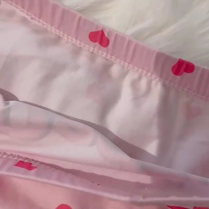 Cute Cartoon Pink Print Women's Briefs & Thong Panties Women's Panties Babs