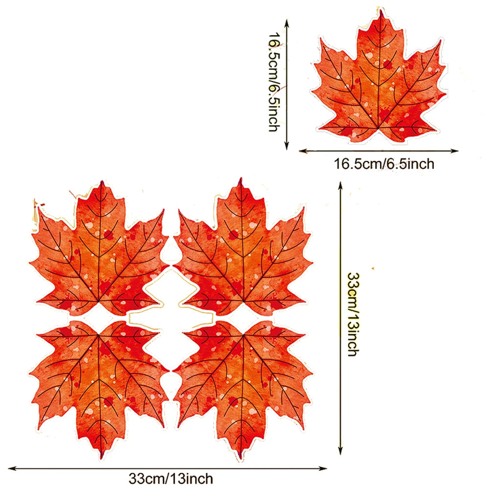 Maple Leaf Disposable Napkins – Fall Party Cocktail Napkins Disposable Party Napkins Babs A 80pcs