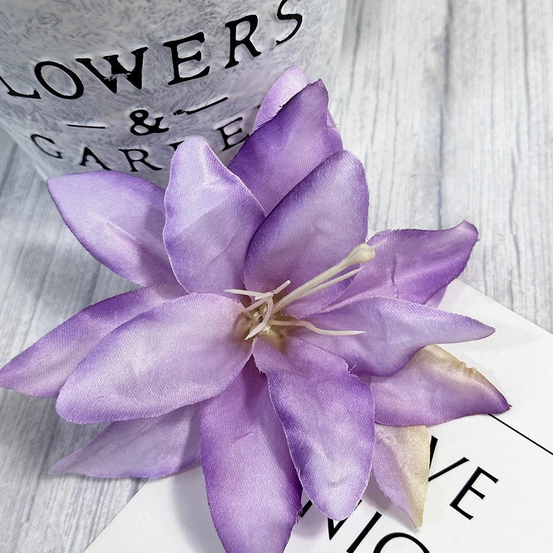 Silk Lily Artificial Flowers – Wedding, Home & Garden Décor Artificial Silk Flowers Babs PURPLE 40 PCS