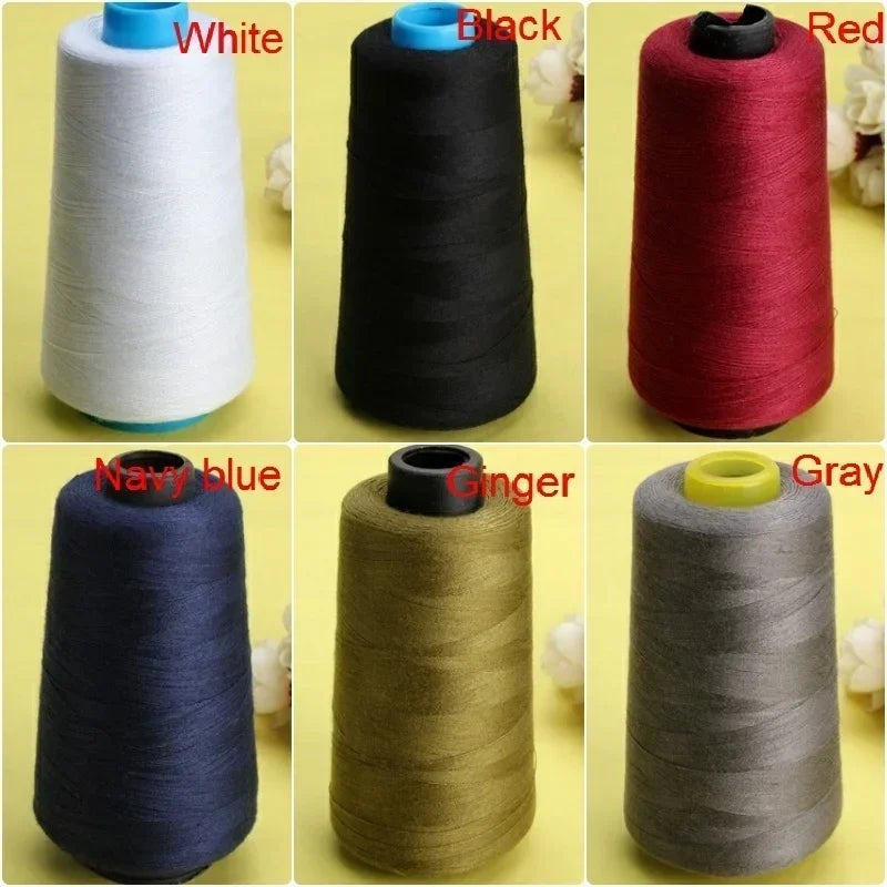 12-Color Polyester Sewing Thread 3000 Yards – Overlock Machine Polyester Sewing Thread Babs Black