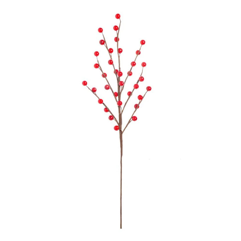 Artificial Holly Berry Branches Christmas Wedding Decor 4 Pcs Artificial Plant Decor Babs Style 1 4 pcs