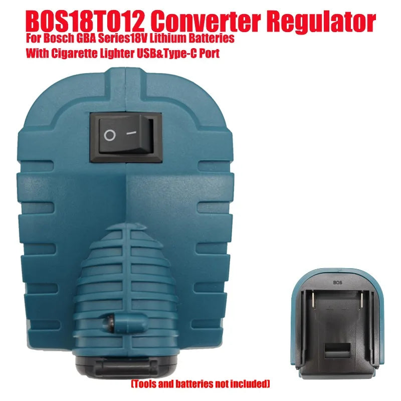 Bosch GBA 18V to 12V Converter Adapter – USB, Type-C & DC Battery Power Adapter Babs