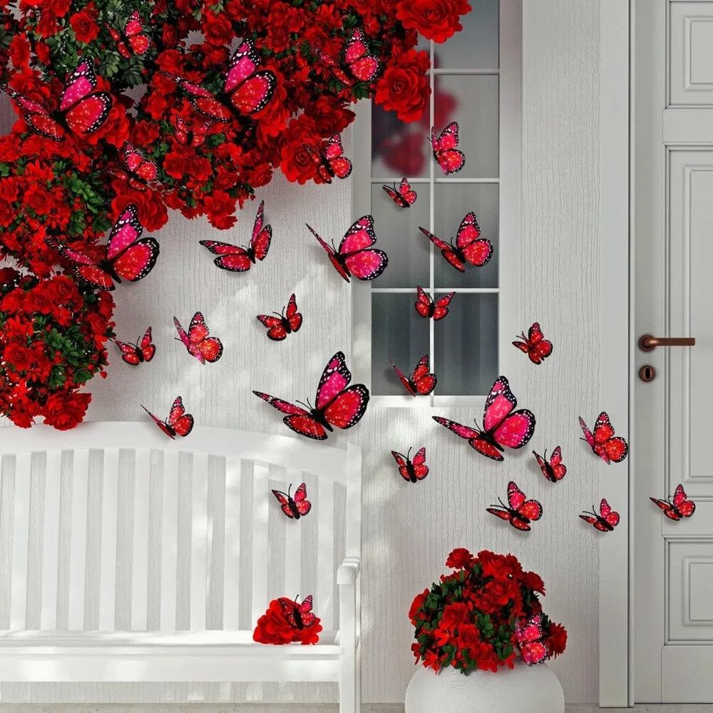 12Pcs 3D Butterfly Wall Stickers – Home & Wedding Décor 3D Wall Stickers Babs