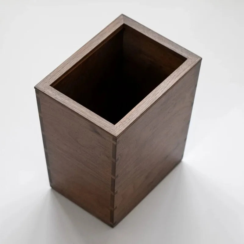 Wooden Trash Can Large Capacity Modern Minimalist Dustbin Wooden Waste Bin Babs