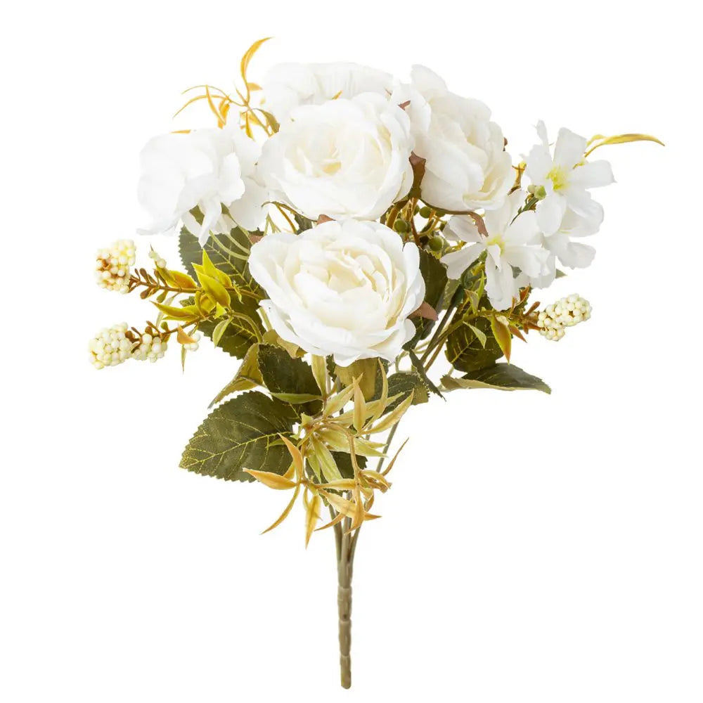 Silk Rose Peony Artificial Flowers – Wedding & Home Decor Bouquet Artificial Flower Bouquet Babs color1 1 pc