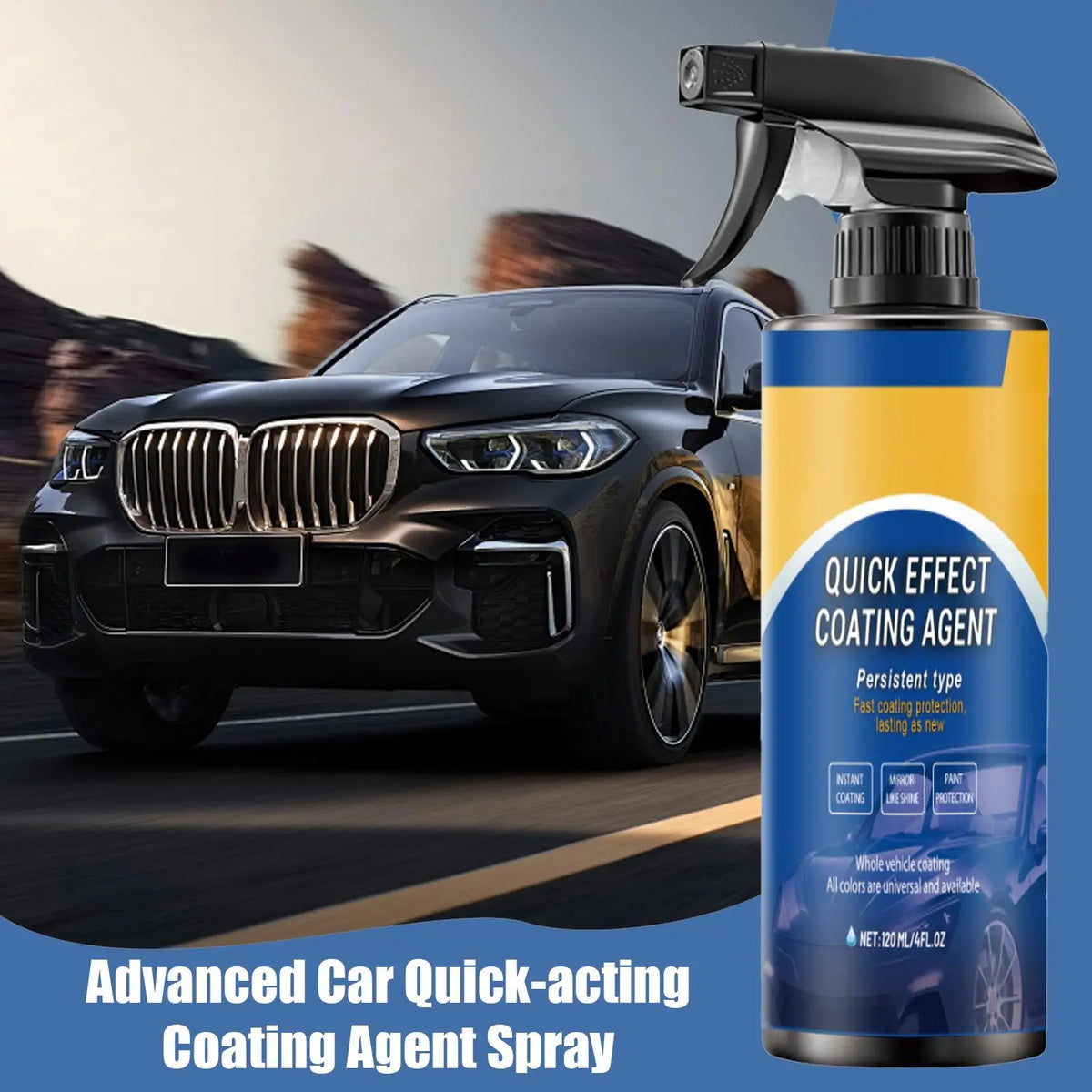 120ml Ceramic Coating Spray – Quick-Dry Hydrophobic Car Polish Ceramic Coating Spray Babs