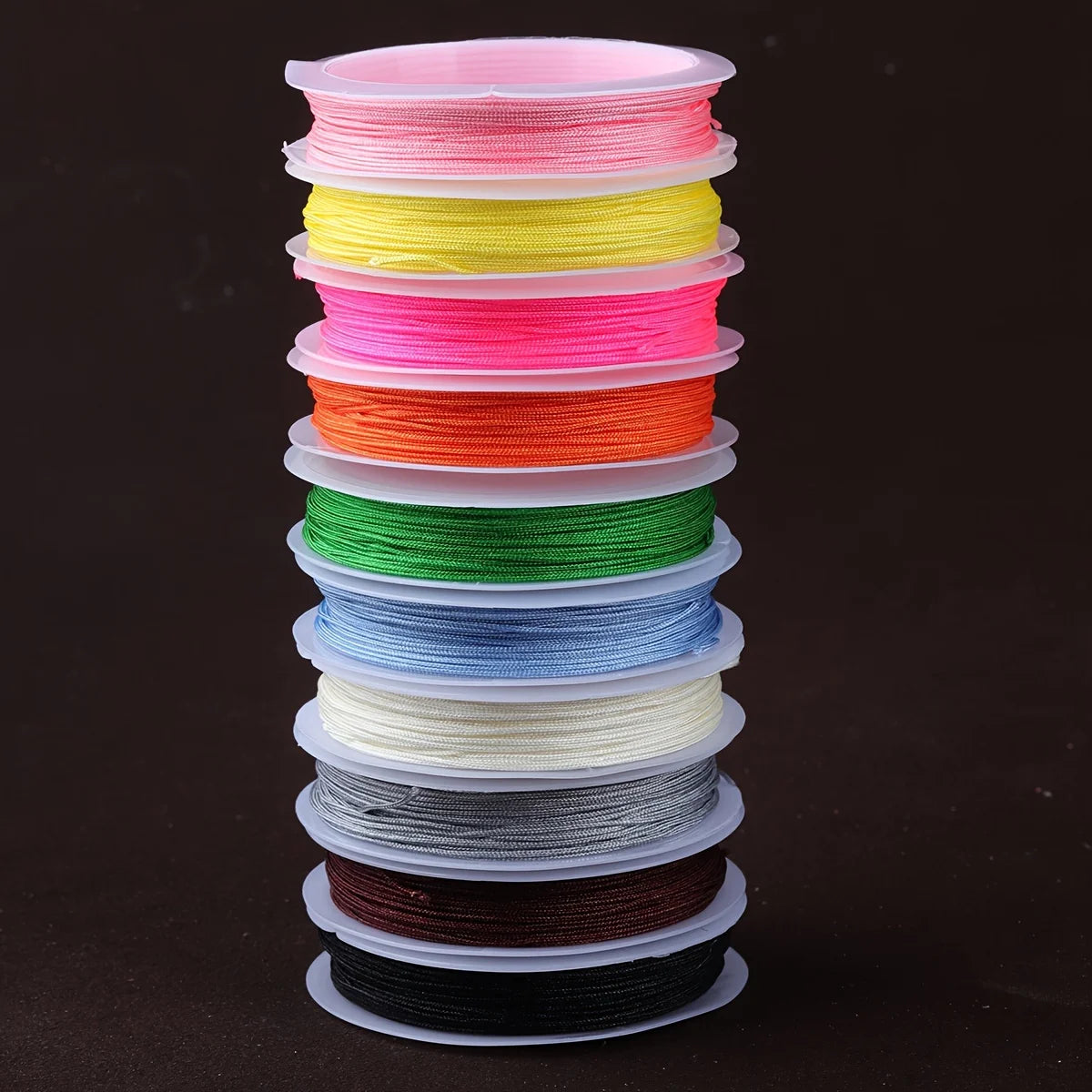 10-Roll Nylon Bead String Set – Mixed Colors for Jewelry Making Jewelry Beading Cord Babs