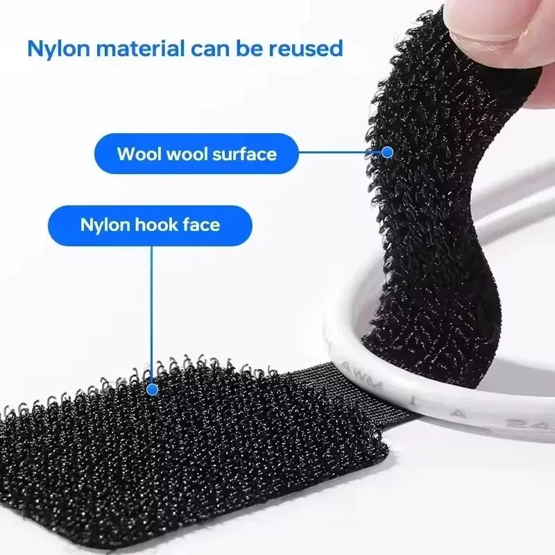Self-Adhesive Reusable Cable Ties & Cord Holders 10-20 Pcs Cable Cord Organizer Babs