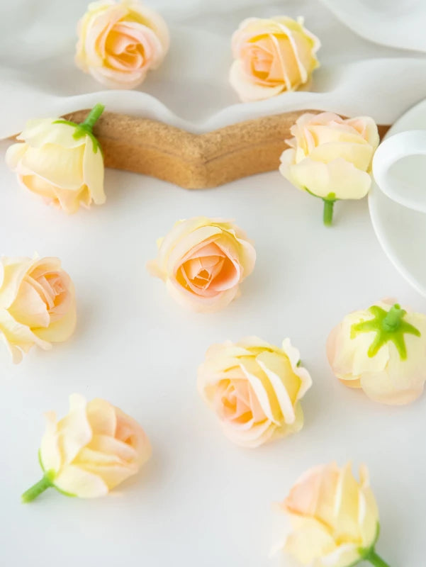Silk Rose Heads 5/10Pcs – Wedding & Home Décor DIY Flowers Artificial Silk Flowers Babs color 4 10 pcs