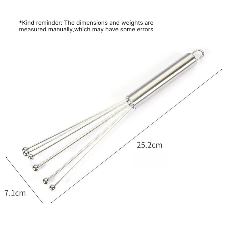 Stainless Steel Ball Whisk – Egg Beater & Kitchen Baking Tool Kitchen Whisk Babs S