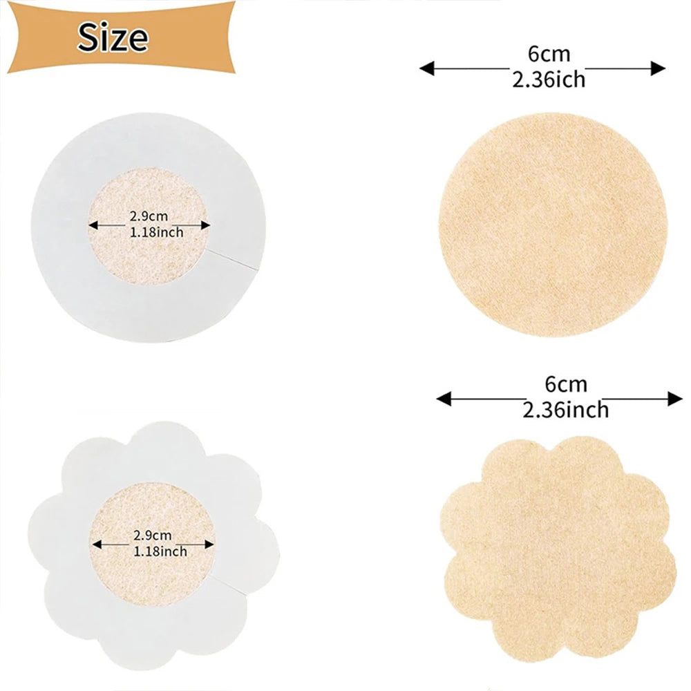 5 Pairs Disposable Nipple Covers – Invisible Adhesive Pasties Nipple Covers Babs