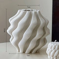 Nordic Ceramic Vase | Modern Aesthetic Sculptural Home Décor Ceramic Decorative Vase Babs White