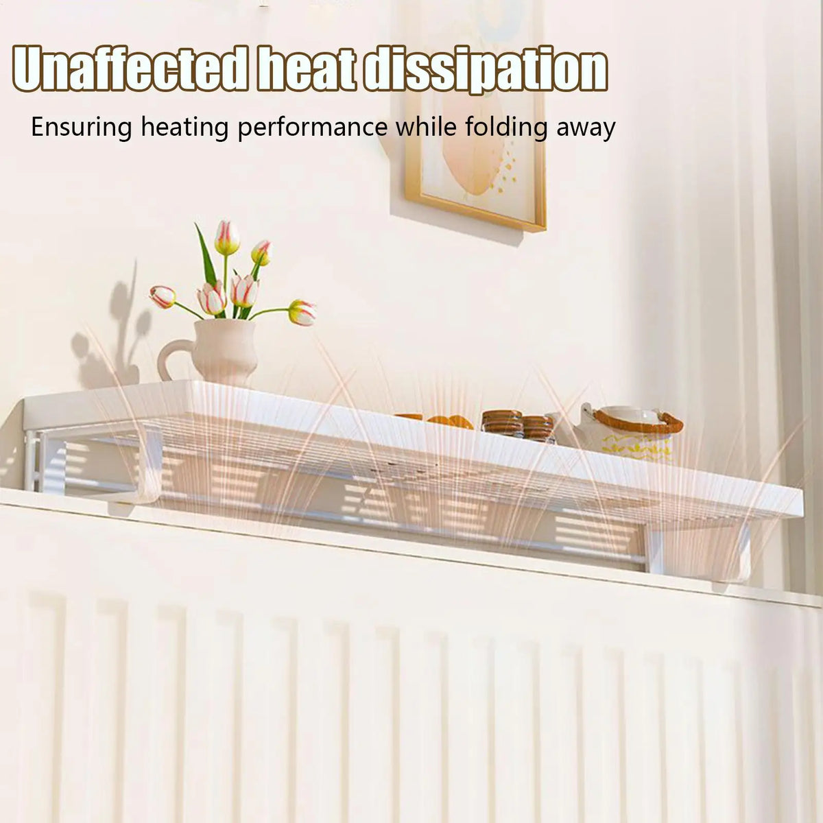 No-Drill Iron Radiator Topper Shelf – Heat-Resistant Organizer Radiator Topper Shelf Babs