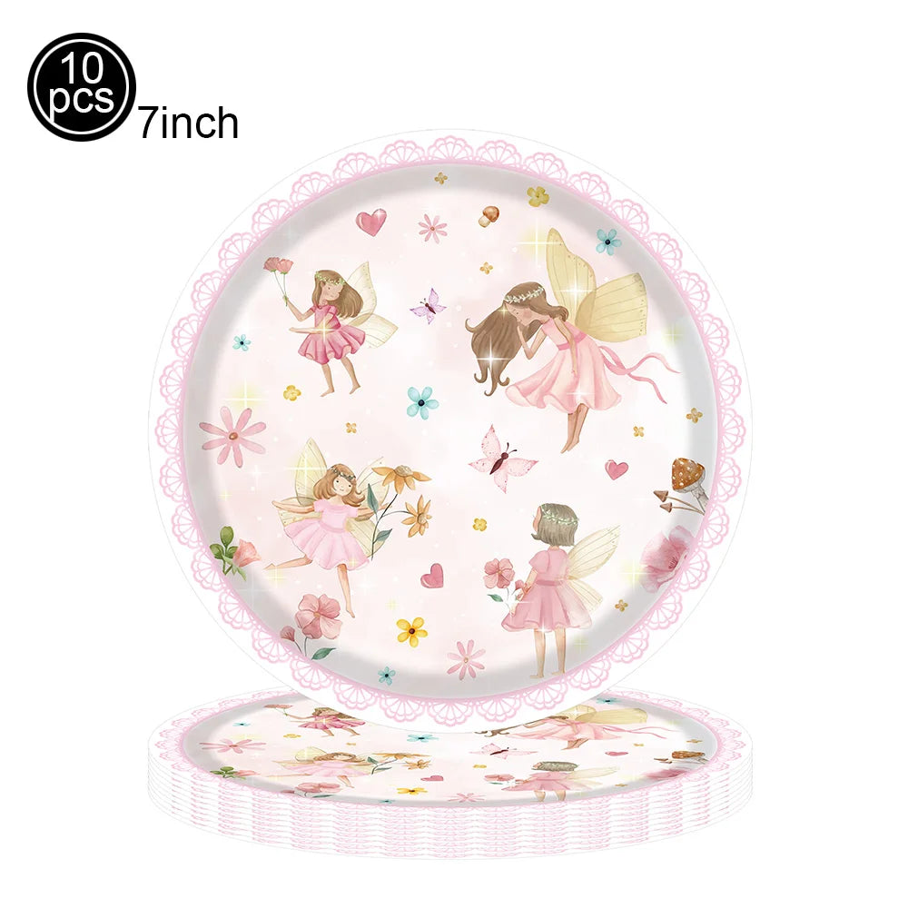 Fairy Party Supplies – Enchanted Garden Disposable Tableware Disposable Party Tableware Babs 7inch plate