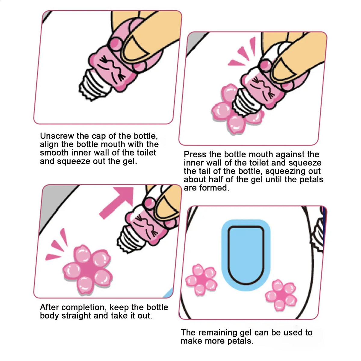 Flower Shaped Toilet Cleaner Gel – Bathroom Freshener Stamps Toilet Cleaner Gel Babs
