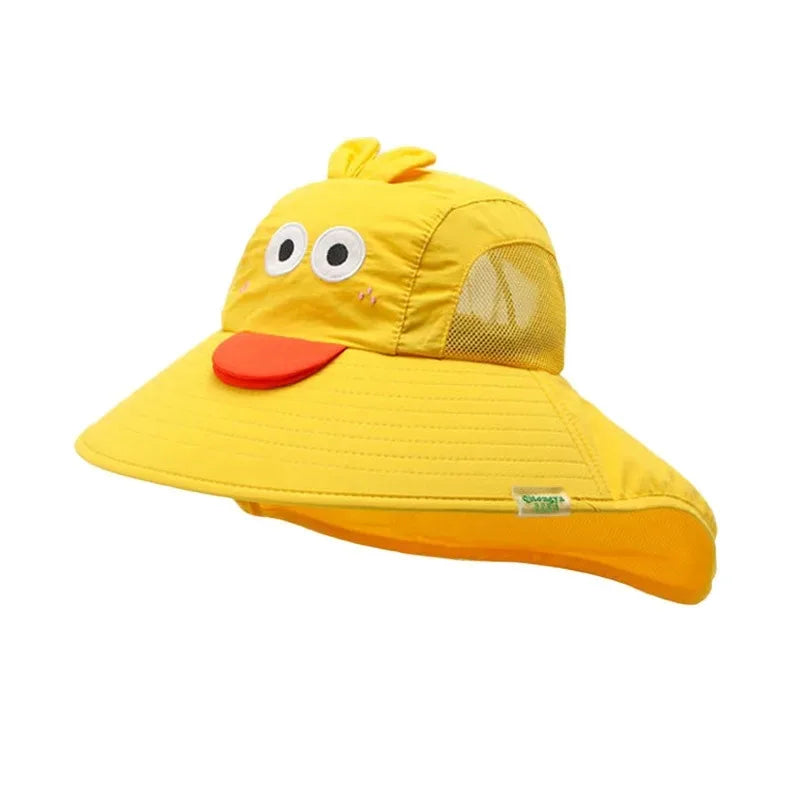 Kids UPF 50+ Sun Hat Wide Brim & Neck Flap – Beach Cap Kids Sun Hat Babs