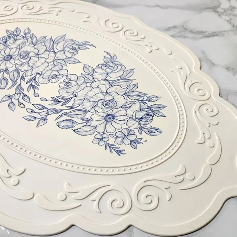 Carved Floral Silicone Placemat – Waterproof & Heat Resistant Silicone Placemat Babs