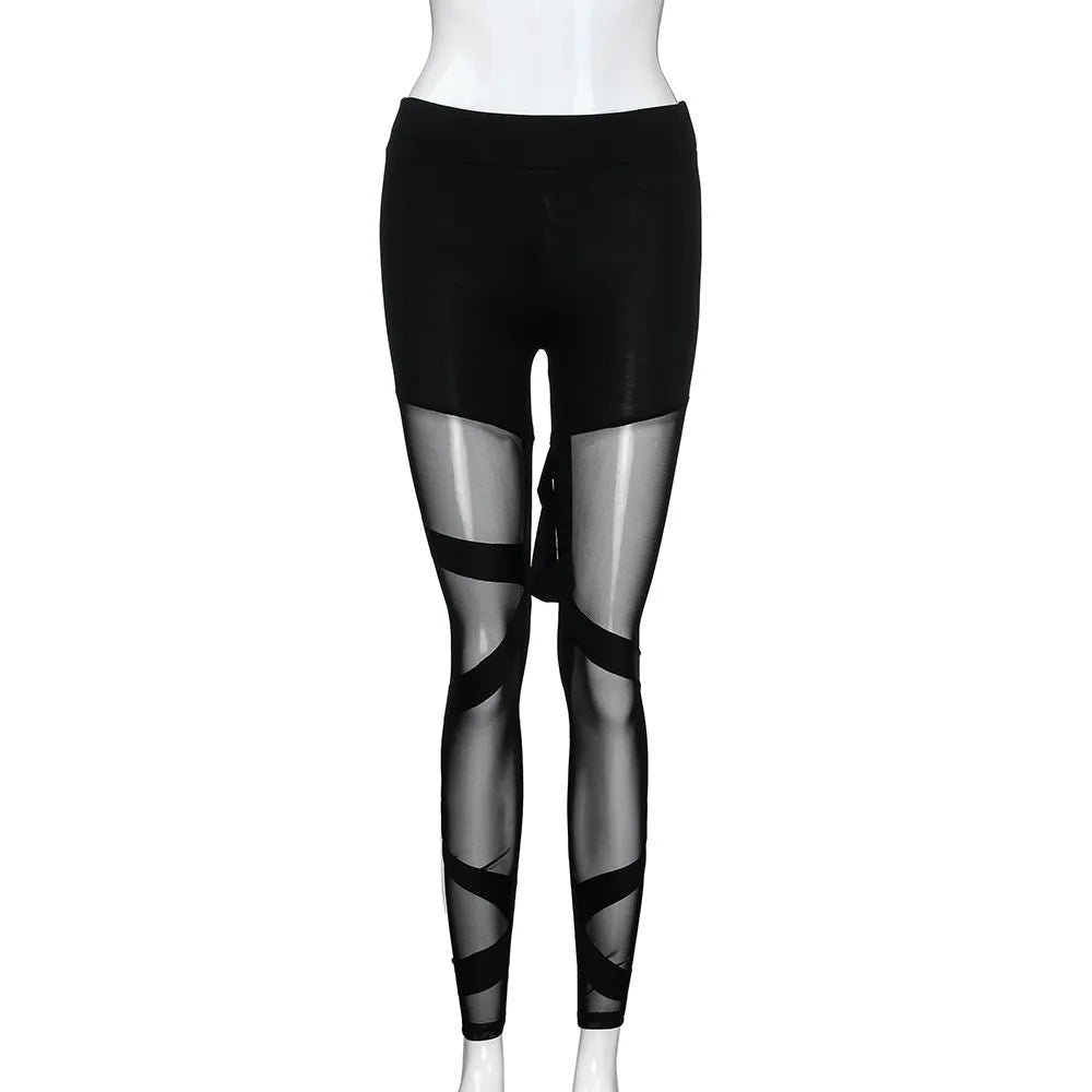 Women's High Waist Mesh Yoga Leggings – Hip Lift Gym Pants Yoga Leggings Babs