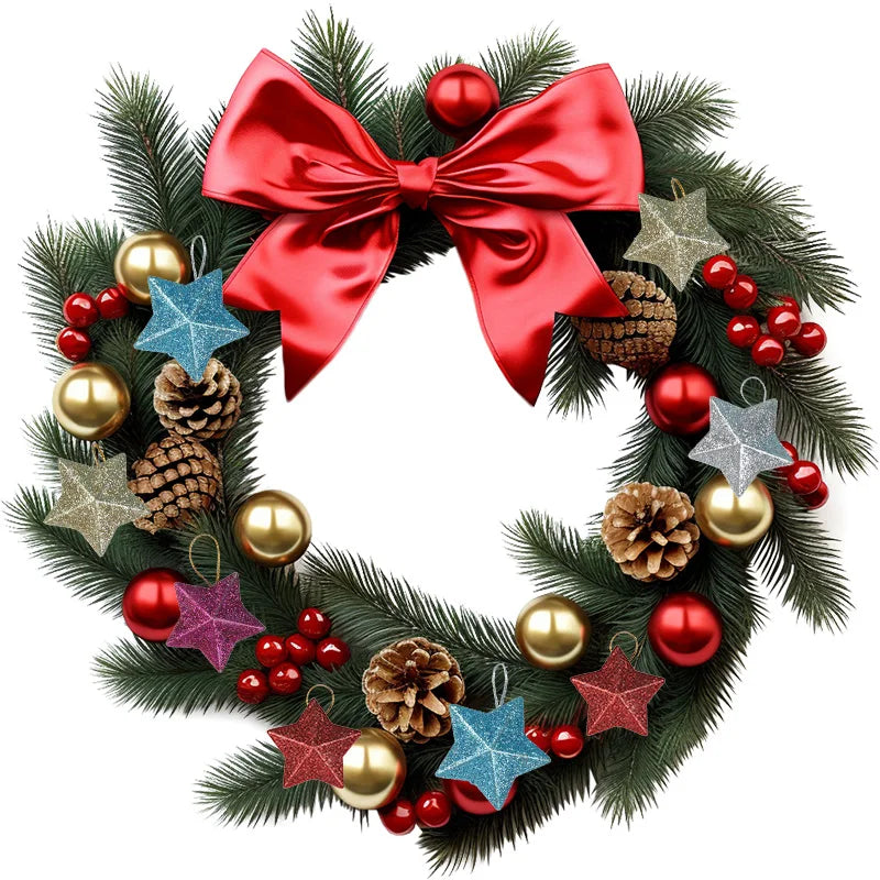 Glitter Star Christmas Ornaments 6/12 Pcs – Pentagram Pendant Christmas Tree Ornaments Babs