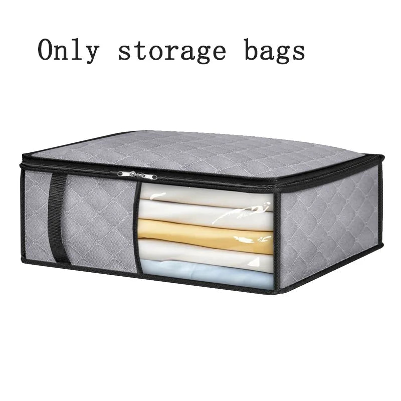 Foldable Fabric Storage Bag – Clothing & Blanket Organizer Fabric Storage Bag Babs grey