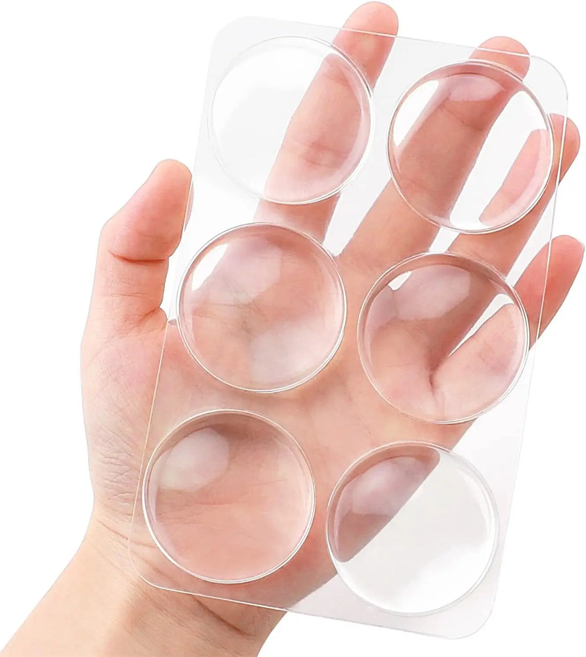 Transparent Door Knob Wall Protector Bumper Pads – 6 or 12 Pack Door Wall Protector Babs