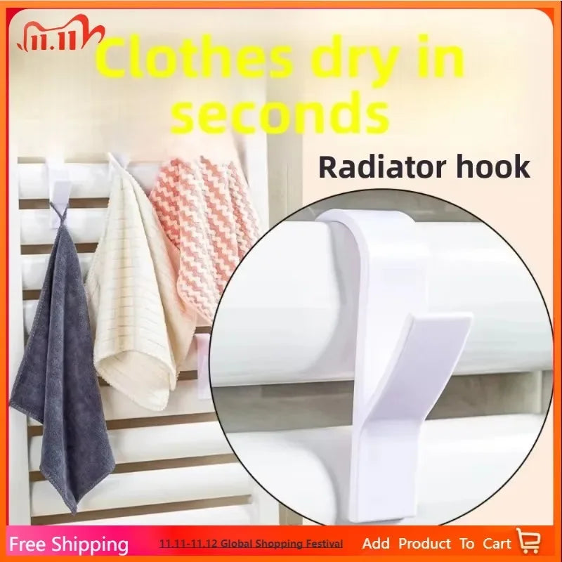 4-Pack No-Drill Radiator Towel Hooks – Universal Bathroom Hooks Radiator Towel Hooks Babs
