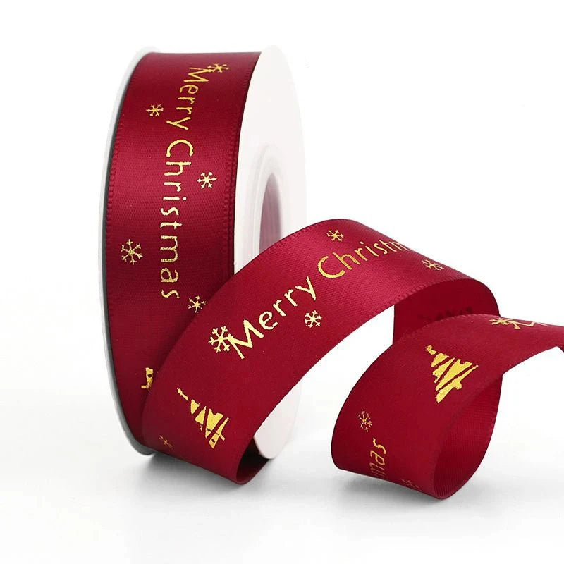 5m Christmas Ribbon – Gift Wrap, Tree & Holiday Décor Christmas Craft Ribbon Babs 2.5cm-26 5M