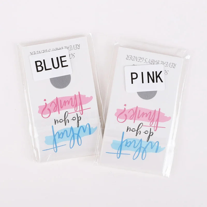 Gender Reveal Scratch Cards – 10 Sheets Boy or Girl Party Game Party Game Cards Babs