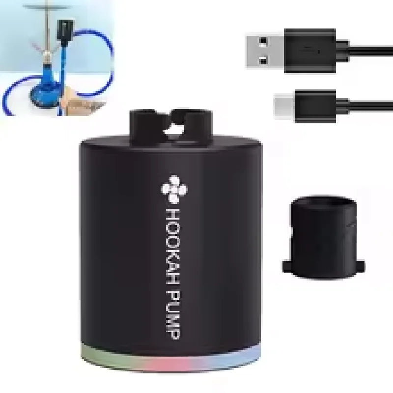 Electronic Hookah Pump USB Rechargeable Shisha Starter LED Light Hookah Pump Accessory Babs