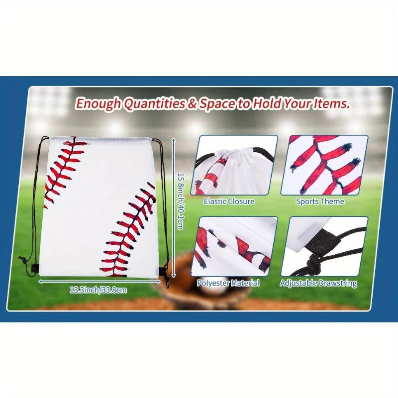 2-Pack Baseball Drawstring Backpacks – Gym & Sports Bags Drawstring Backpack Babs