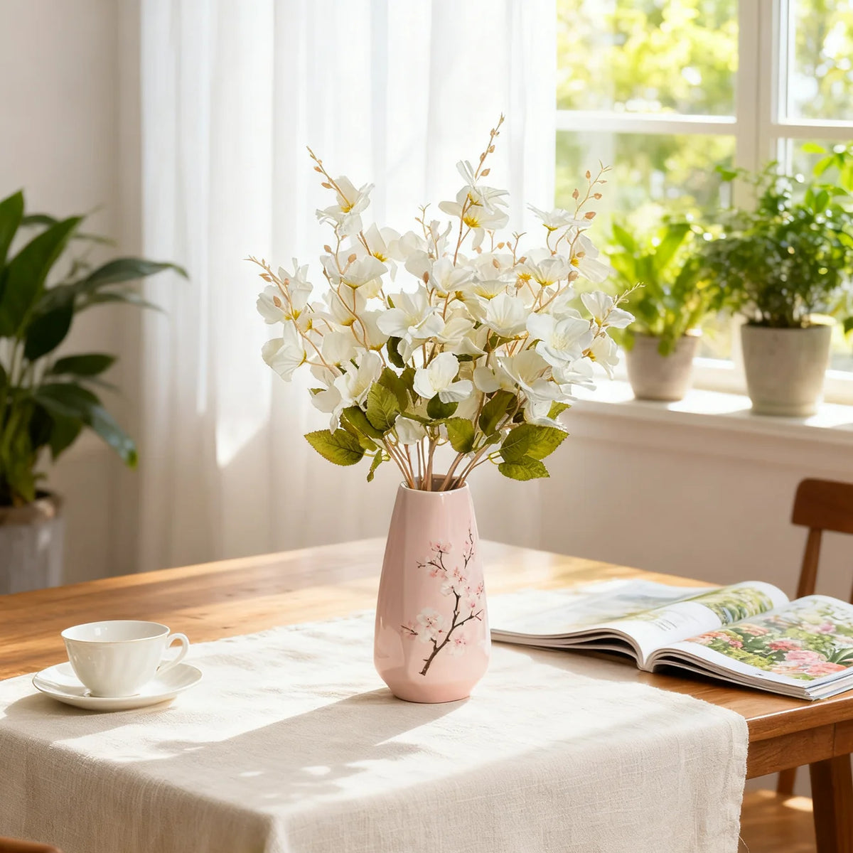 Artificial Silk Magnolia Bouquet – Wedding & Home Décor Artificial Flower Bouquet Babs