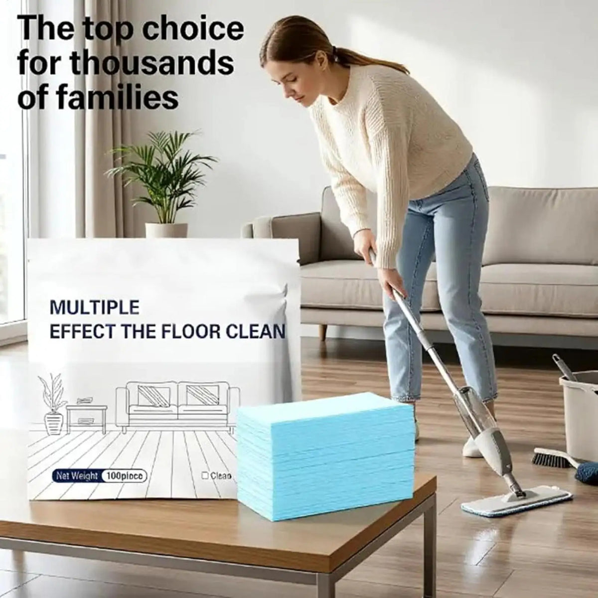 100pcs Floor Cleaning Tablets – Streak-Free Deep Clean Floor Cleaning Tablets Babs