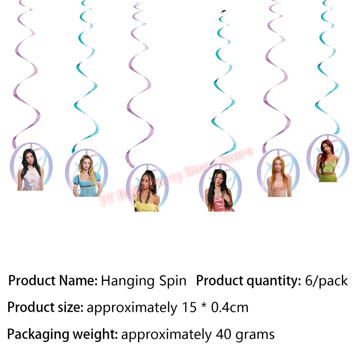 Katseye Kpop Birthday Party Decoration Set – Balloon & Banner Party Decoration Set Babs 6pcs Spirals others