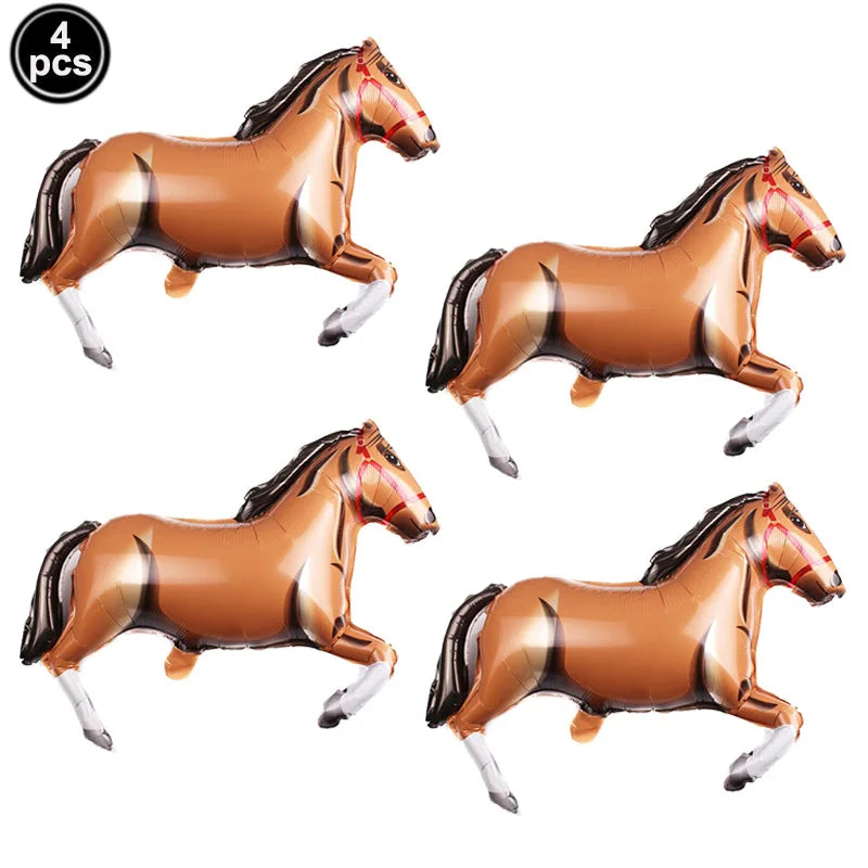Western Cowboy Party Balloons – Boot Hat Pistol Foil Set Party Foil Balloons Babs Marble As pictures show