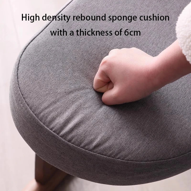 Ergonomic Beech Wood Office Chair | Linen Cushion Modern Desk Ergonomic Office Chair Babs