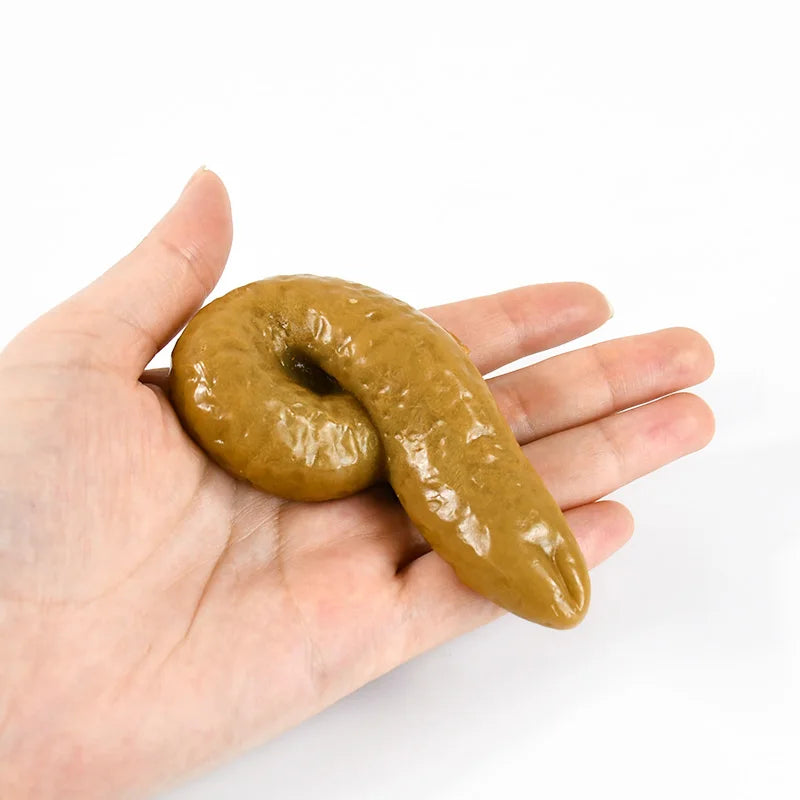 Realistic Fake Poop Prank Toy – Squishy Rubber Turd Joke Prop Novelty Prank Toy Babs