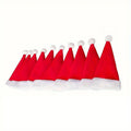 10 Mini Santa Hats – Christmas Cutlery & Wine Bottle Covers Christmas Decoration Set Babs 10pcs