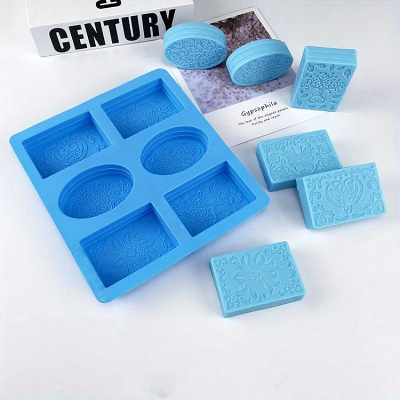 6-Hole 3D Silicone Soap Mold for Soap Making, Resin & Crafts Silicone Craft Mold Babs