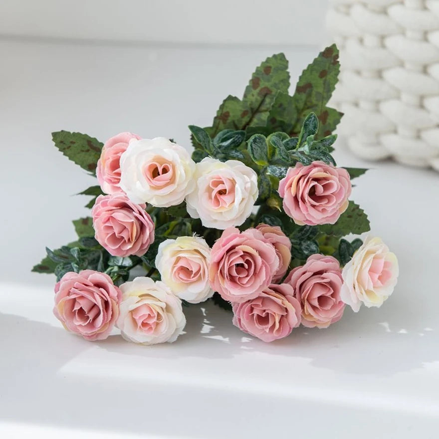 Artificial Silk Rose Bouquet – Wedding & Home Décor, 30cm Artificial Silk Flowers Babs