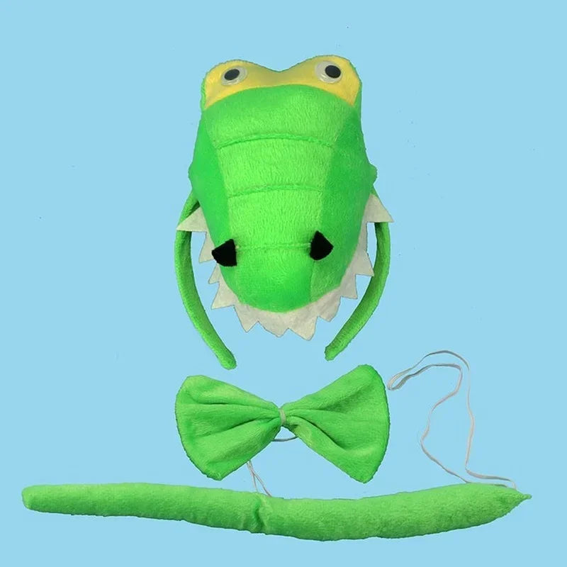 Animal Ear Headband Bow Tie Costume Set – Party & Cosplay